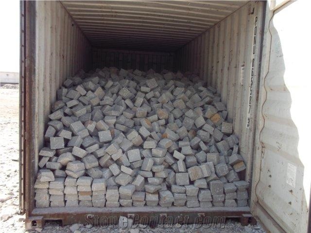 Kandla Grey Sandstone Cobble Stone, Grey Sandstone Setts