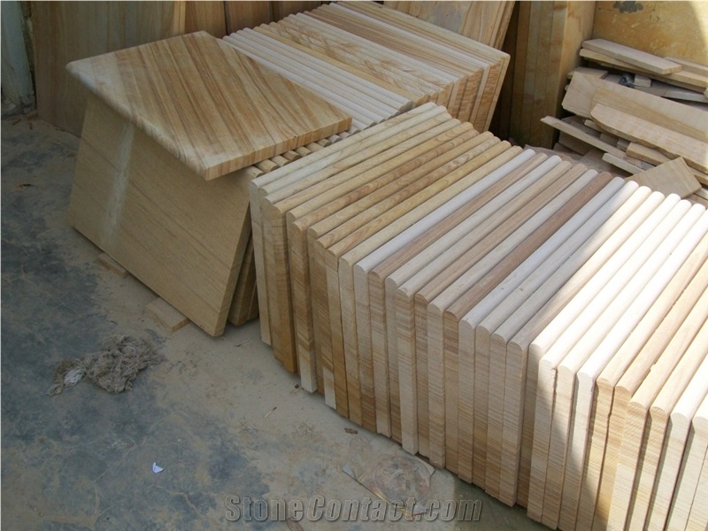 Teakwood Sandstone Pool Coping, Teakwood Yellow Sandstone