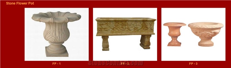 Lalitpur Grey Sandstone Planters, Flower Pot