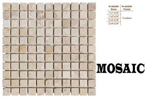 Konya Light Travertine Mosaic, Beige Travertine Turkey Mosaic Konya Light Travertine Mosaic, Beige Travertine Turkey Mosaic