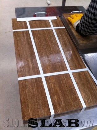 Konya Noce Travertine Blocks, Brown Travertine Blocks