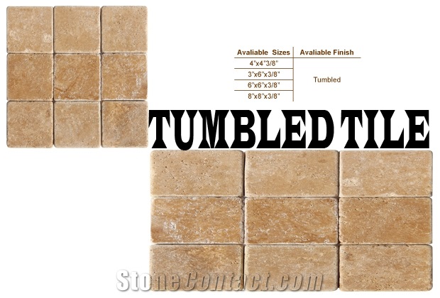 Konya Noce Travertine Tiles & Slabs, Noche Travertine Tumbled Tiles, Brown Travertine Tiles & Slabs