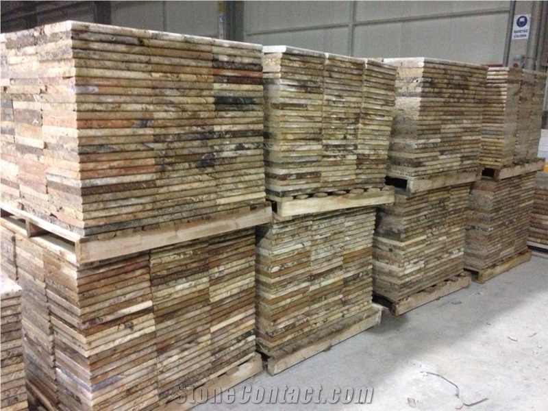 Scabella Travertine Pool Coping, Brown Travertine Turkey Pool Coping