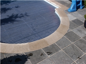 G682, China Yellow Granite, Rustic, Rusty Yellow, Rust, Padang Yellow, Sunset Gold, Spots Particles, Swimming Pool Coping Tiles, Edges, Decks, Pavers, Pool Surround, Borders, Pavement, Bullnose