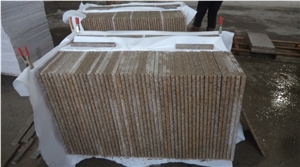 G682, China Yellow Granite, Rustic, Rusty Yellow, Rust, Padang Yellow, Sunset Gold, Spots Particles, Swimming Pool Coping Tiles, Edges, Decks, Pavers, Pool Surround, Borders, Pavement, Bullnose