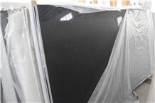 Black Quartz Artificial Stone Normally Produced Size 118*55 and 126*63,For Vanity Surround,Round Table Top,Kitchen Countertop,Top Quality and Service,More Durable Than Granite, Minus the Maintenance
