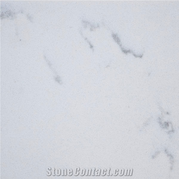 Bright Carrara White Marble + White Quartz Stone Countertops Non-Porous Standard Sizes 108*26inch with Competitive Price and Quality More Durable Than Granite
