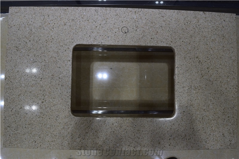 Bst Colorful Quartz Stone Vanity Top Directly from China Manufacturer Normally Produced Standard Size 31/37/43/49/61/73*22.5inch