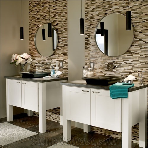 China Bst D4120 Veined Quartz Stone Surfaces Countertops and Vanity Tops with High Gloss and Hardness