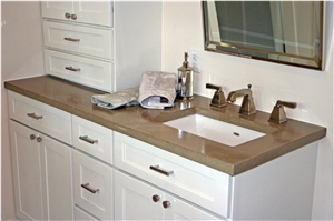 Quartz Stonen Kitchen Countertop with Solid Surface and Countertop with Bright Surface Non-Porous Standard Sizes 108*26inch with Competitive Price and Quality More Durable Than Granite
