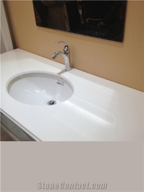 Artificial Stone/White Nano Glass Washing Bath Tops