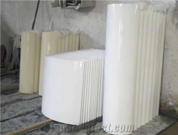 White Nano Glass Stone Column/Super Nano Crystal Column