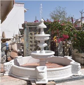 Opal White Marble Garden Fountains