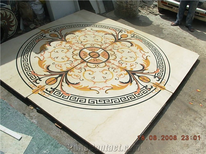 Opal White Marble Medallion
