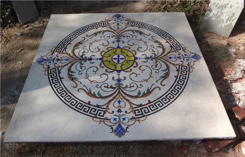 Opal White Marble Medallion