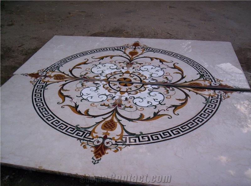 Opal White Marble Medallion