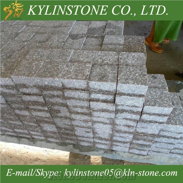 G648 Zhangpu Red Granite Cube Stones, Red Granite Paving Stones / Cobblestones