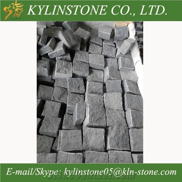 G654 Granite Cobble Stones, Black Granite Paving Stone