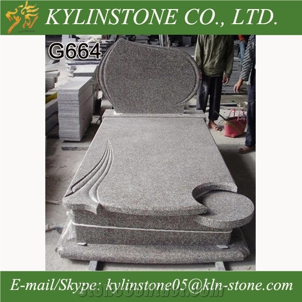 Hot-Selling G664 Granite Single Monument, China Competitive-Price Granite Tombstones