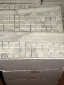 Afyon White Marble Mosaic 4,8x4,8 and 2,3x2,3 Afyon White Marble Mosaic 4,8x4,8 and 2,3x2,3