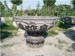 China Blue Limestone Flower Pots,Planters,Flower Stand