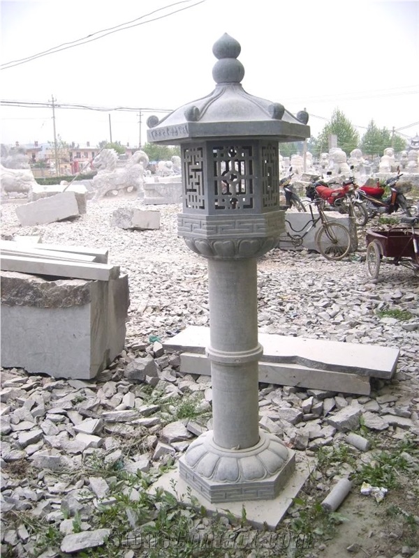China Blue Limestone Lantern,Bluestone Lantern,Japan Style Lantern