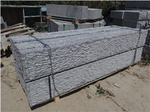 China G341 Grey Granite Pineappled Kerb for Finland,Pineappled Curbstone,Pineappled Curb