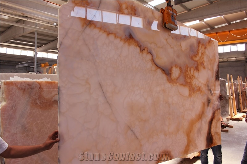 Pink Onyx - (Type 1) Tiles & Slabs Iran