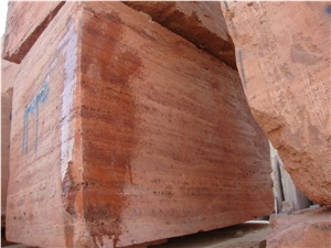 Red Travertine Block, Iran Red Travertine