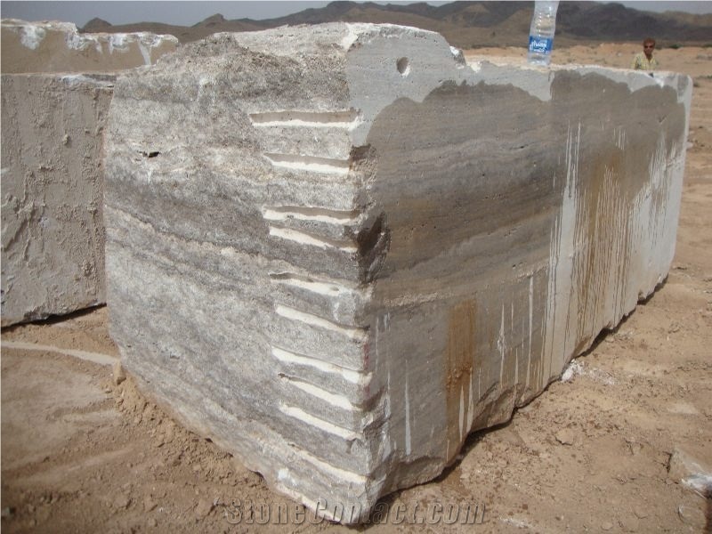 Silver Travertine Blocks