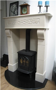 Fireplace Sile Design with Hand Carved Celtic Carving Fireplace Sile Design with Hand Carved Celtic Carving