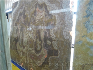 Beige Onyx Book Match Translucent Walling Tile