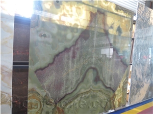 Beige Onyx Book Match Translucent Walling Tile