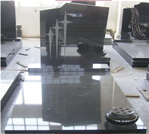 China Cheap High Quality Shanxi Black Granite Tombstone, Monument Supplier