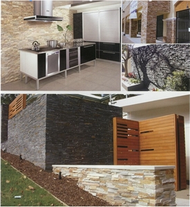 China Cheap Price Rusty Exterior Slate Cultured Stone