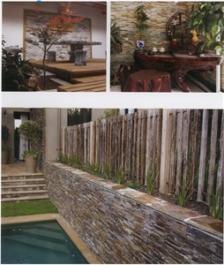 Kund Multicolor Slate Cultured Stone,Rough Surface Outside Decorative Exterior Wall Panels