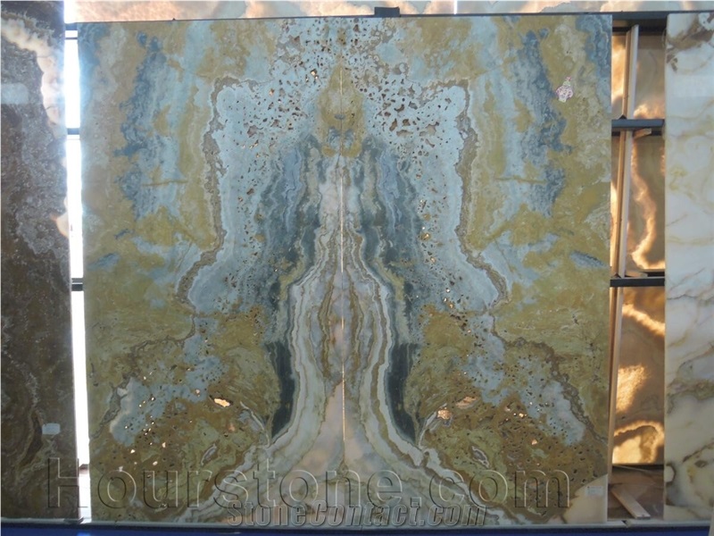 Polish Natural Frappuccino Onyx Slab & Tile，Wall Tile，Onyx Pattern Cheap Price Onyx
