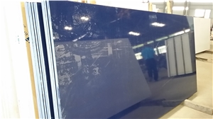 Pure Blue Artificial Quartz Stone Slabs & Tiles Manmade Stone Engineered Stone