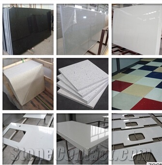 Pure Blue Artificial Quartz Stone Slabs & Tiles Manmade Stone Engineered Stone