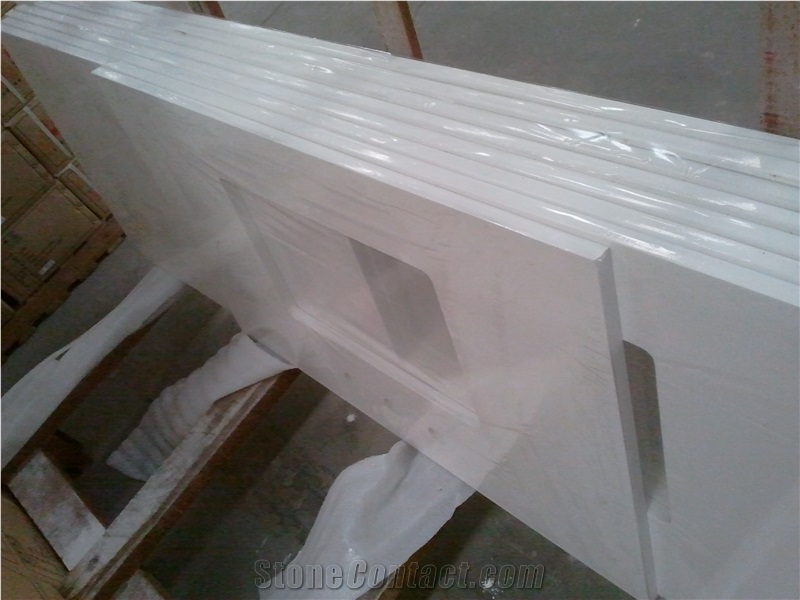 China Fashion White Balck Quartz Kitchentop, Quartz Quartzite Kitchen Countertops