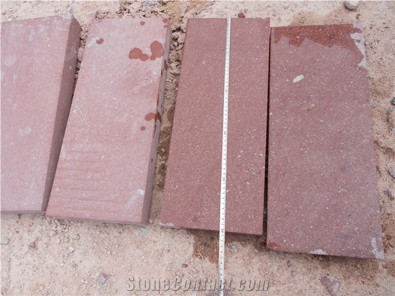 China Red Porphyry Paving Stone Granite Cube Stone & Pavers
