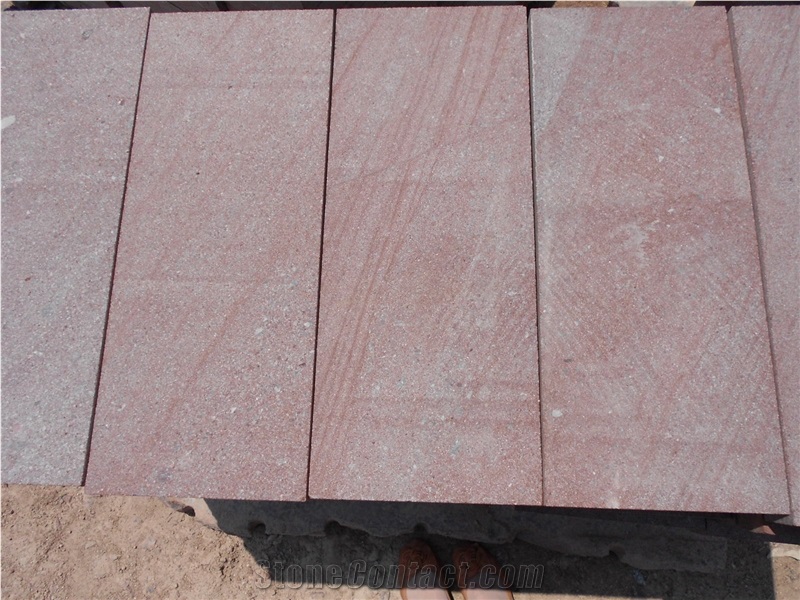 China Red Porphyry Paving Stone Granite Cube Stone & Pavers
