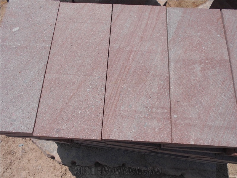 China Red Porphyry Paving Stone Granite Cube Stone & Pavers