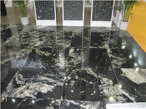 High Quality Nero Fantasy Granite Slabs & Tiles, China Black Granite