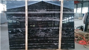 Hot Selling Chinese Portoro Silver Marble Slabs Marble Tiles with Best Quality Of the Marble, China Black Marble