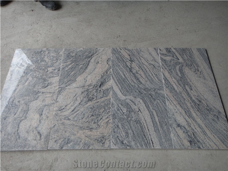 Hot Slae Polished Ripple Sand China Light Grey Juparana Granite China Grey Juparana Granite Multicolor Grain Grey Granite Slabs & Tiles