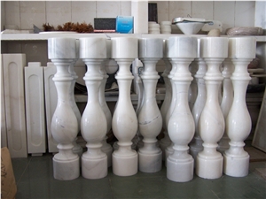 Natural Marble Balustrade & Railing, Cararra White Marble Railings