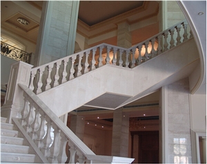 Natural Marble Balustrade & Railing, Cararra White Marble Railings