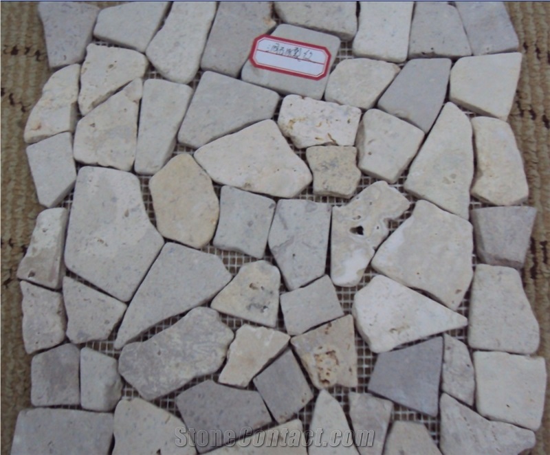 Professional Travertine Mosaic with Good Price, Beige Travertine Mosaic