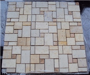 Professional Travertine Mosaic with Good Price, Beige Travertine Mosaic